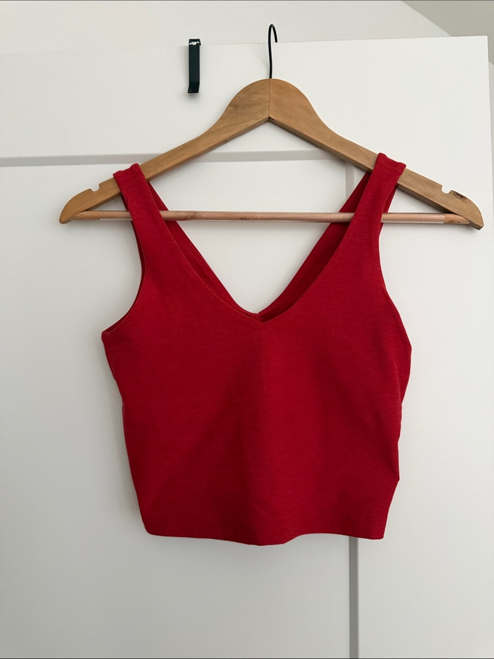 Red V-Neck Cropped Tank Top - Women